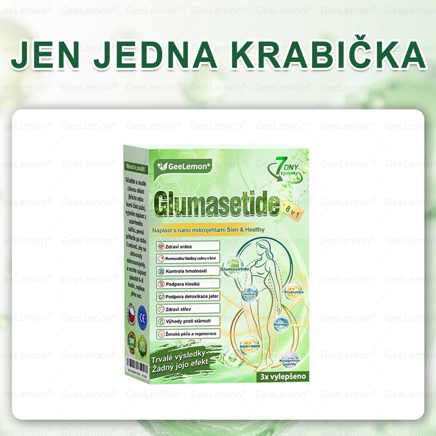 🔥👨‍⚕️Doporučeno Fakultní nemocnicí Motol · 👩‍⚕️ Oficiální prodejna BENU | 🎁 𝐆𝐞𝑒𝑙𝑒𝐦𝐨𝐧® Glum𝐚𝐬𝐞tide 8 v 1 – Zeštíhlující nano mikrojihlový náplast 🇨🇿 Jen 1× denně ✅ Viditelné změny za 7 dní – na obezitu, kardiovaskulární zdraví, diabetes a kloubní problémy